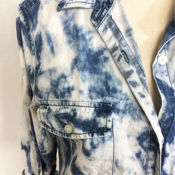 LUE - Blue Tie Dye Shirt - Picture 3 of 3